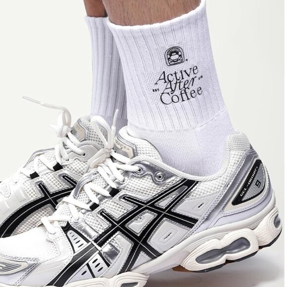 Active After Coffee 4 Pairs of Crew Socks One Size  New - Picture 7 of 7